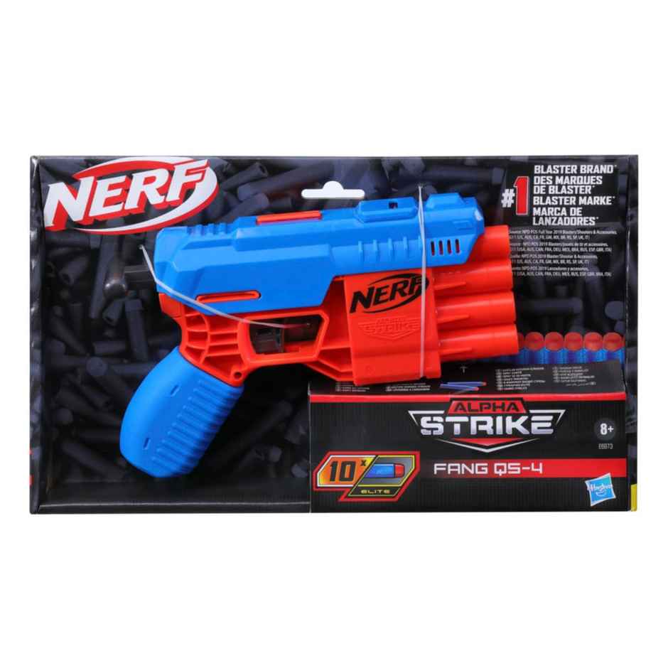 Nerf Alpha Strike Fang QS-4 Blaster with 10 Elite Darts | Toy Gun